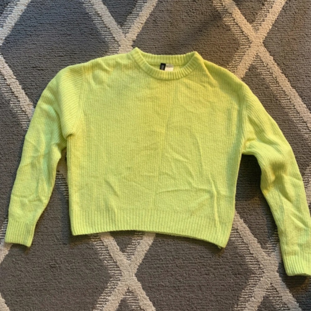 Neon green sweater top
